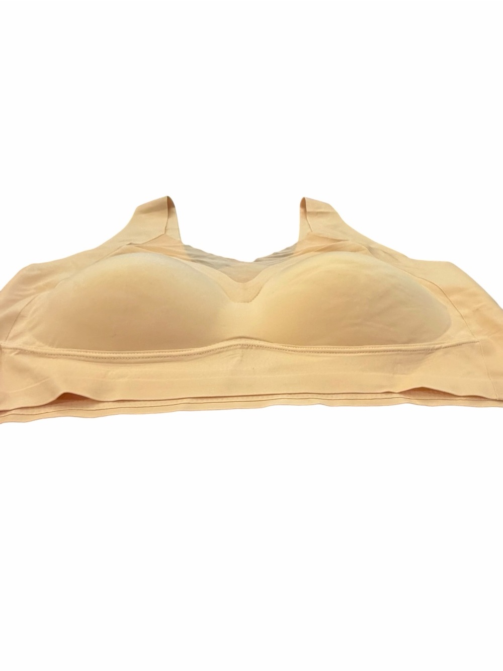 Werena V-Net Mesh Front Wireless Bra Comfort Bra 2XL NEW Beige Nude Pullover - Picture 3 of 9